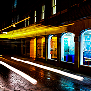 Office windows at night